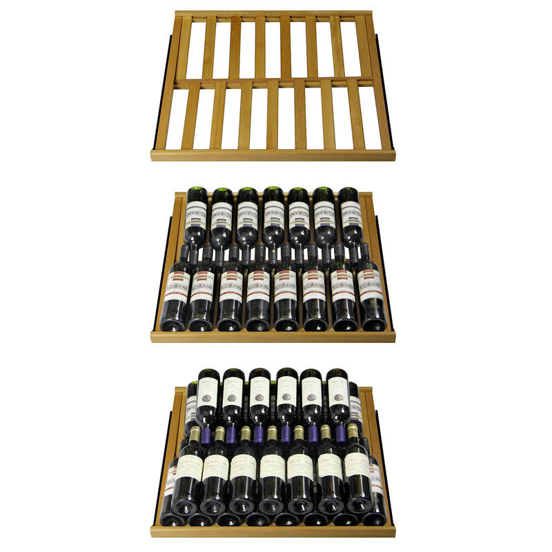 Allavino 32" Wide Vite II Tru-Vino 305 Bottle Single Zone Black Left Hinge Wine Refrigerator
