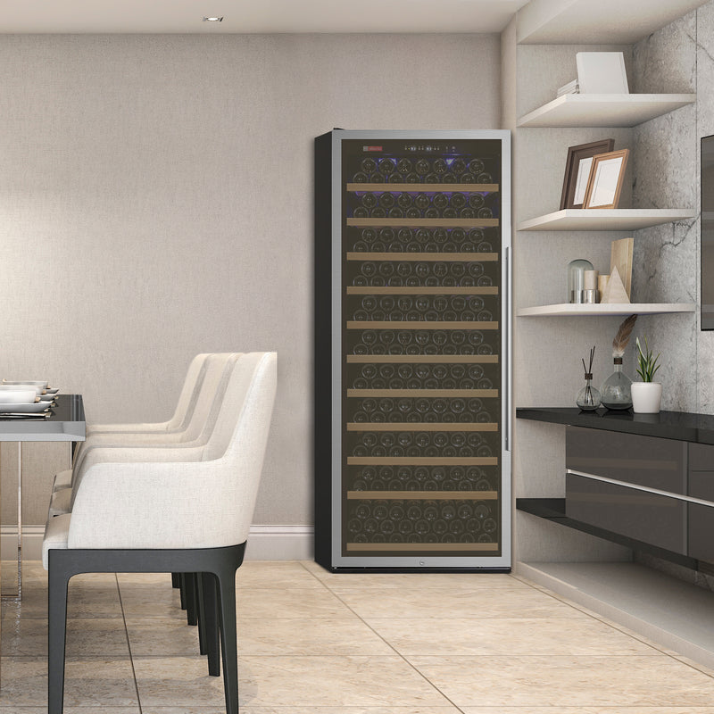 Allavino Vite Series 305 Bottle Single Zone Freestanding Large Capacity Wine Refrigerator with Stainless Steel Door - Right Hinge