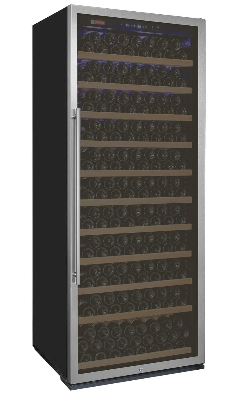 Allavino Vite Series 305 Bottle Single Zone Freestanding Large Capacity Wine Refrigerator with Stainless Steel Door - Right Hinge