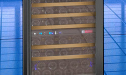 Allavino FlexCount Series 344 Bottle Four Zone Tall Side-by-Side Wine Refrigerators with Black Doors
