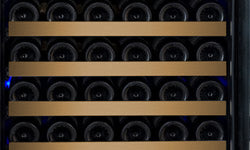 Allavino FlexCount Series 112 Bottle Three Zone built-in Side-by-Side Wine Refrigerators with Black Doors