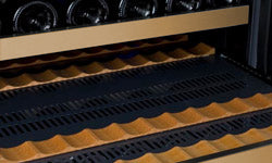 Allavino FlexCount Series 112 Bottle Three Zone built-in Side-by-Side Wine Refrigerators with Black Doors