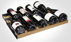 Allavino FlexCount Series 344 Bottle Four Zone Tall Side-by-Side Wine Refrigerators with Black Doors