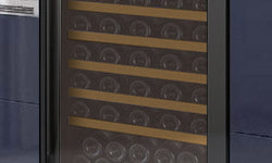 Allavino FlexCount Series 112 Bottle Three Zone built-in Side-by-Side Wine Refrigerators with Black Doors