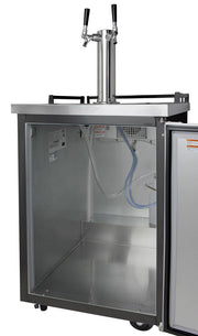 kegerator angle view open door