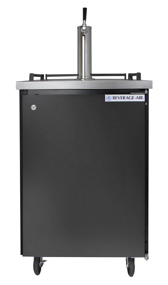 Beverage-Air 24" Wide Single Tap Black Commercial Kegerator