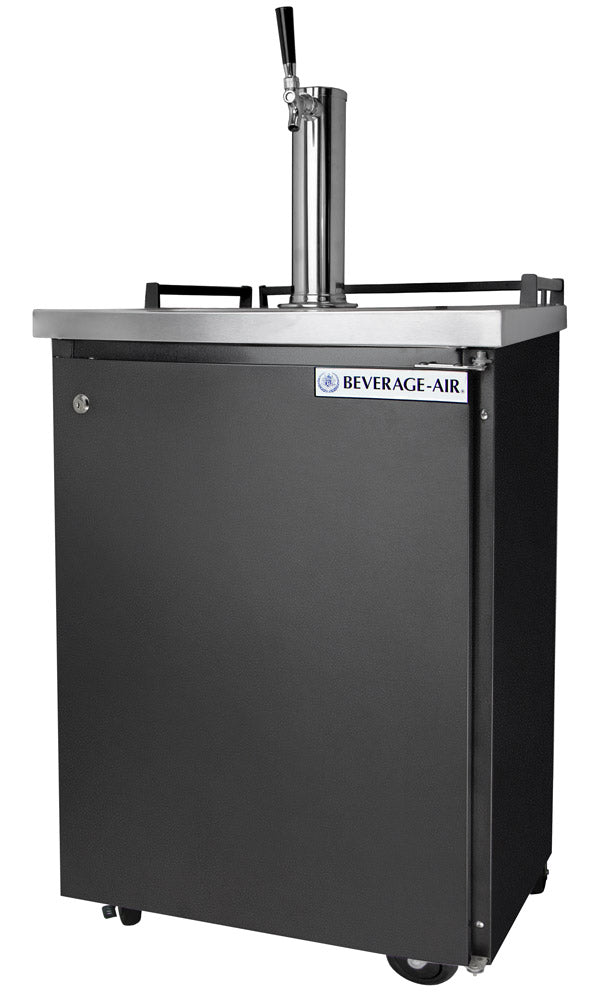 Beverage-Air 24" Wide Single Tap Black Commercial Kegerator