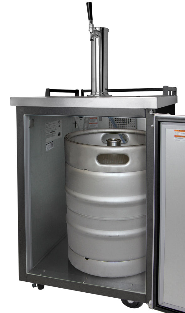 Beverage-Air 24" Wide Single Tap Black Commercial Kegerator