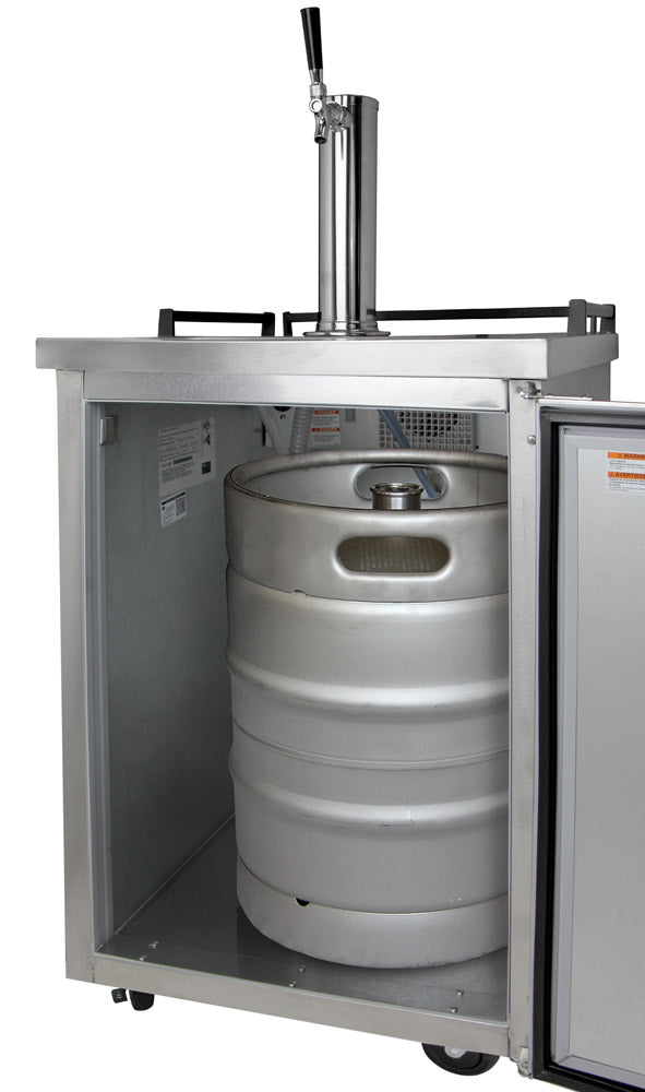 Beverage-Air 24" Wide Single Tap All Stainless Steel Outdoor Commercial Kegerator