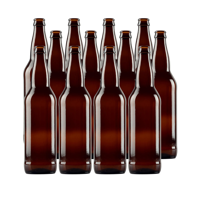 Glass Beer Bottles (Brown - 12 x 650 ml) - "Bombers"    - Toronto Brewing