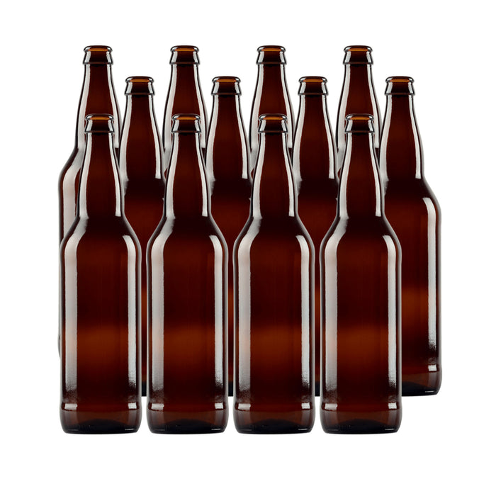 Glass Beer Bottles (Brown - 12 x 650 ml) - "Bombers"    - Toronto Brewing