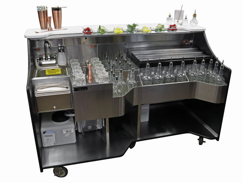 Tobin Ellis Signature Series Mobile Bar - 70" With Sink - Toronto Brewing