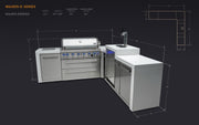Mont Alpi 805 Deluxe Island with a 90 Degree Corner and Kegerator - Image 2