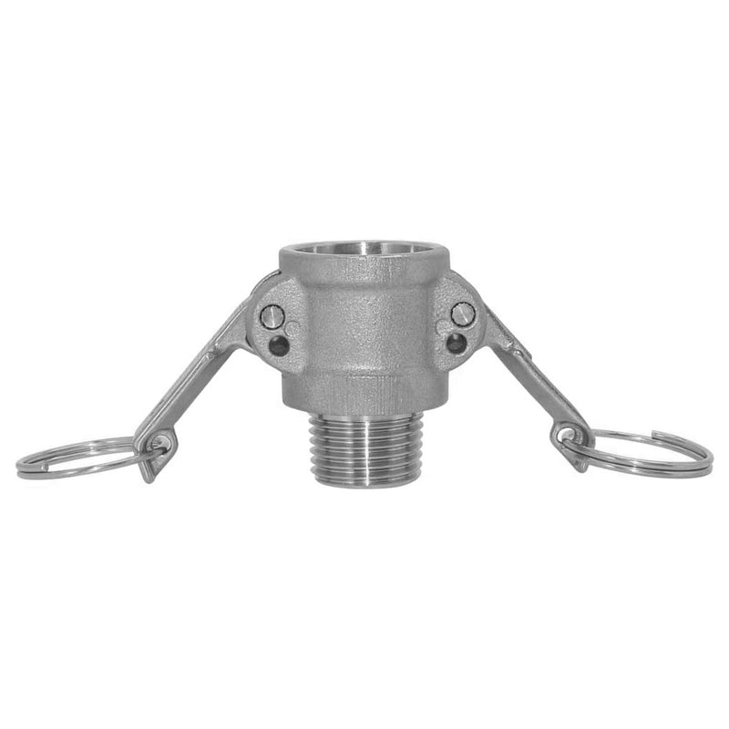 Stainless Steel Camlock Type B - Female Camlock x 1/2" Male NPT    - Toronto Brewing