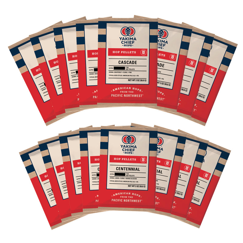 Cascade and Centennial Pellet Hops Bundle 8  Pack   - Toronto Brewing