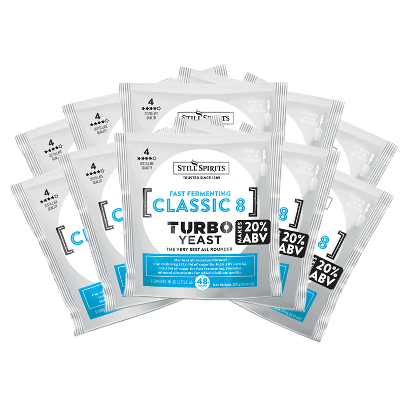 Still Spirits Classic 8 Turbo Yeast (180 g) - 10 Pack    - Toronto Brewing