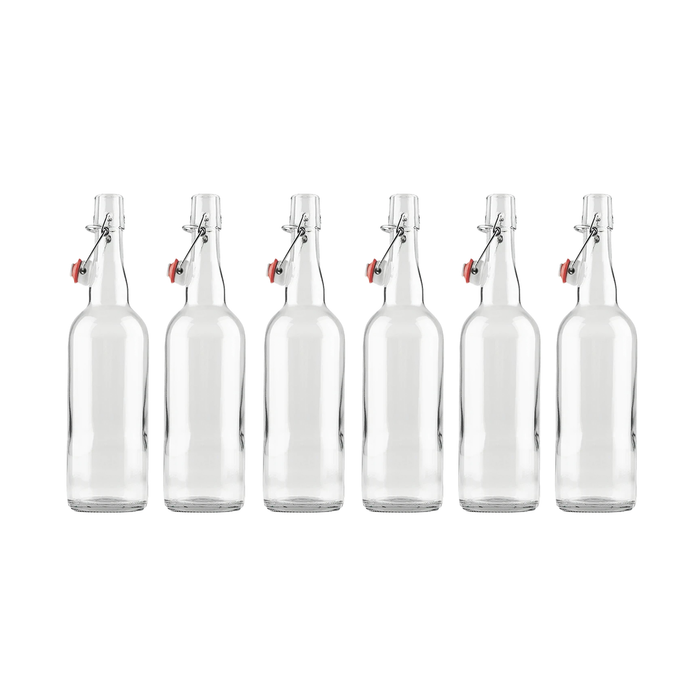 Swingtop Flip Top Glass Bottles | Clear (750 ml) Case of 6    - Toronto Brewing