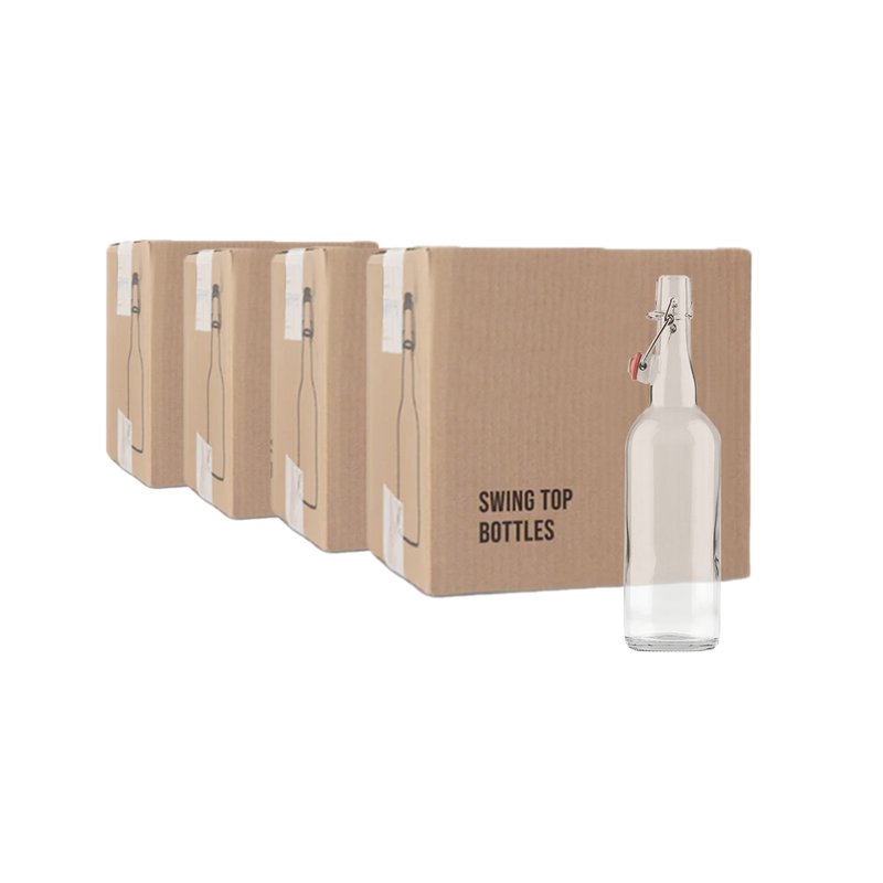 Swingtop Flip Top Glass Bottles | Clear (750 ml) 4 Cases of 12 bottles    - Toronto Brewing