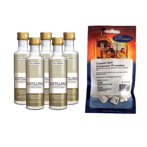 Still Spirits Maintenance Pack - Includes 5 Bottles of Distilling Conditioner and One Set of Ceramic Boil Enhancers    - Toronto Brewing