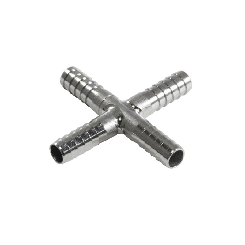 Stainless Steel Cross Splitter for Gas Line (3/8")    - Toronto Brewing