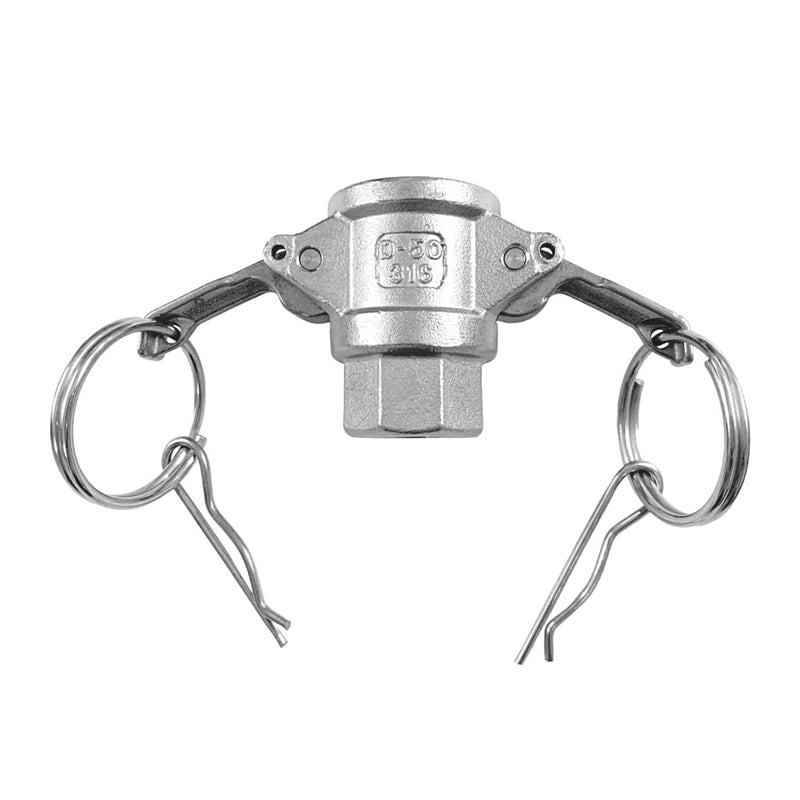 Stainless Steel Camlock Type D - Female Camlock x 1/2" Female NPT    - Toronto Brewing