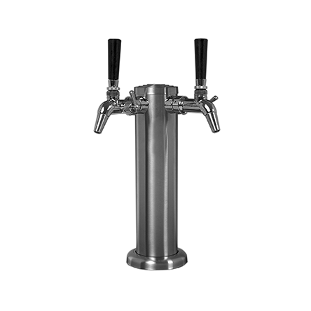 Double Tap Beer Tower - Stainless Steel Nukatap Flow Control Faucets    - Toronto Brewing