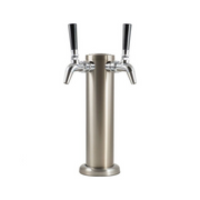 Double Tap Beer Tower - Stainless Steel Nukatap Faucets (Bevlex) - Toronto Brewing