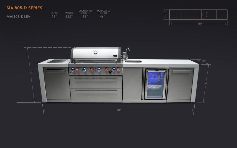 Mont Alpi 805 Deluxe Island with a Beverage center - Image 2