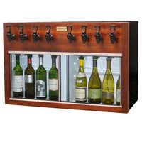 Napa 8 Bottle 4 Red 4 White Wine Dispenser Preservation Unit - Mahogany