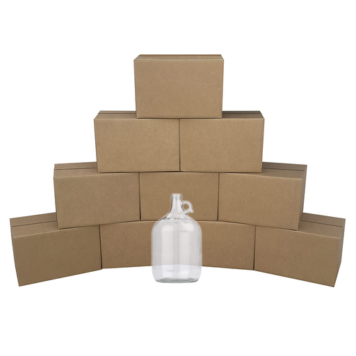 Carboy - 1 Gallon Clear Glass Jug Fermenter - 10 Cases of 4 (Qty-40)    - Toronto Brewing