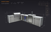Mont Alpi 805 Deluxe Island with a 90 Degree Corner, Kegerator and Beverage Center - Image 2