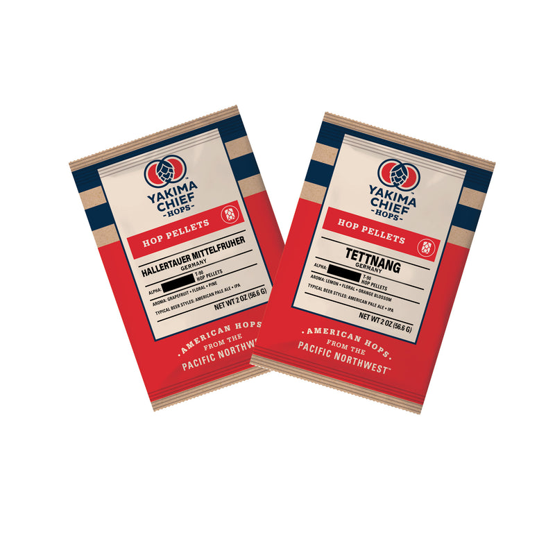 German Hallertau and Tettnang Pellet Hops Bundle 1  Pack   - Toronto Brewing