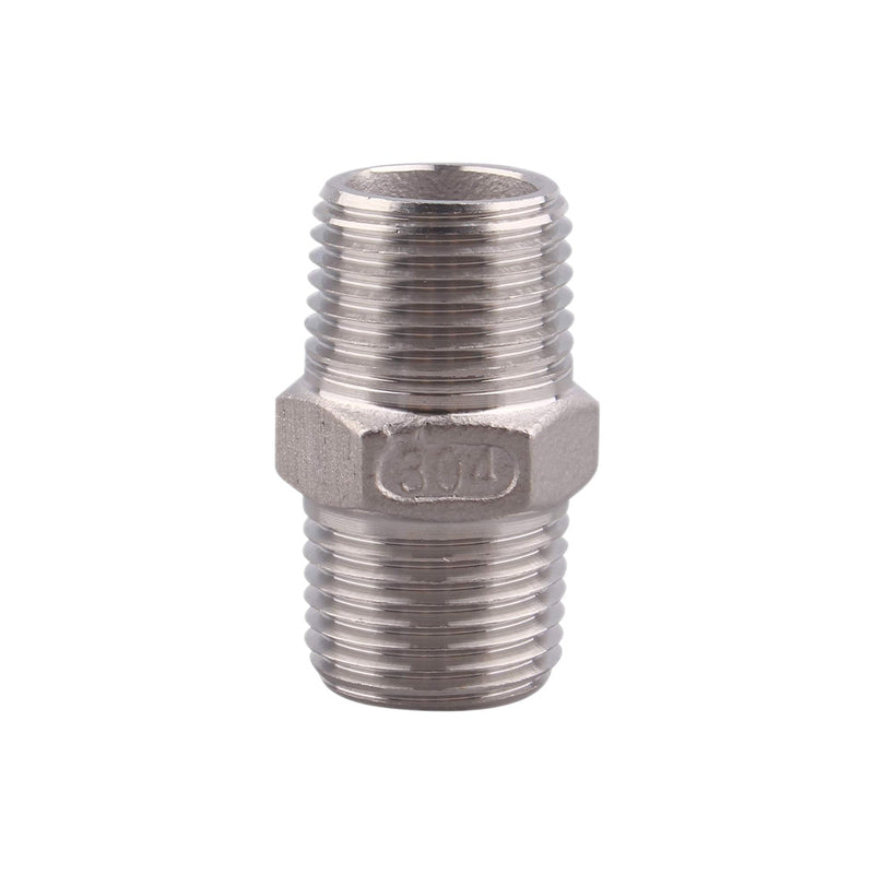 Stainless Steel Hex Nipple (1/2")    - Toronto Brewing
