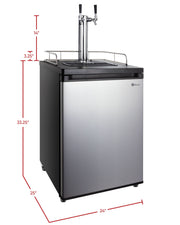 Can fit up to three 5 gallon keg