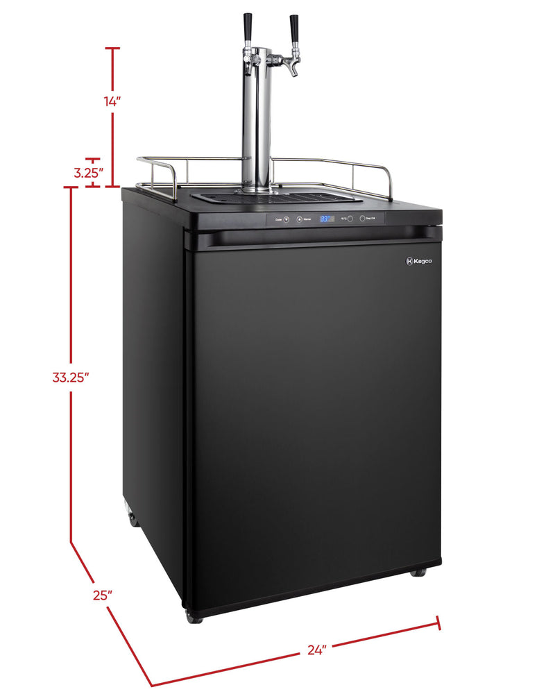 Double-Tap Water Keg Fridge