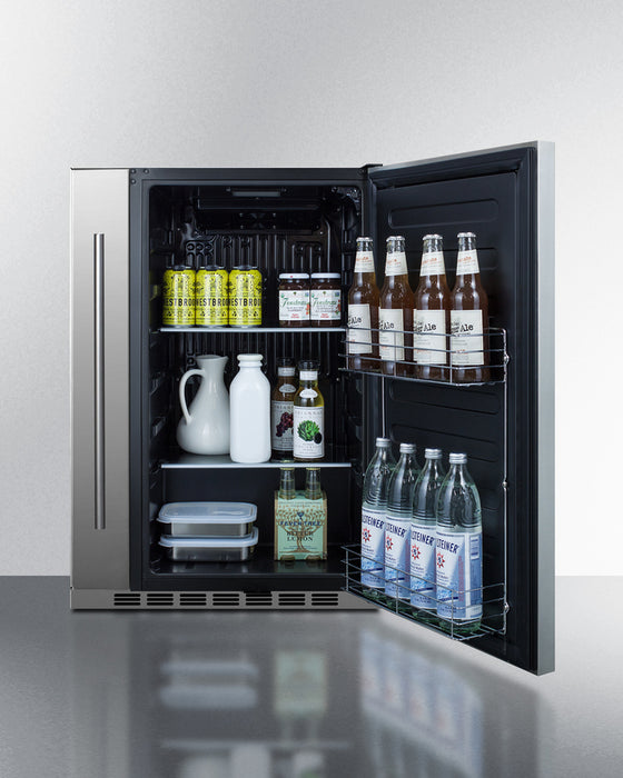 Summit | Shallow Depth Built-In Outdoor All-Refrigerator With Slide-Out Storage Compartment (SPR196OS24)    - Toronto Brewing