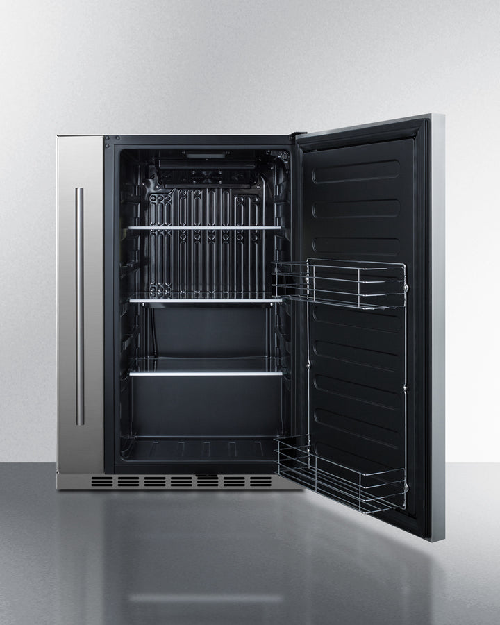 Summit | Shallow Depth Built-In Outdoor All-Refrigerator With Slide-Out Storage Compartment (SPR196OS24)    - Toronto Brewing