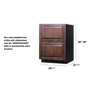 Summit | 24" Wide 2-Drawer All-Refrigerator, Panel-Ready ASDR2414PNR - Toronto Brewing