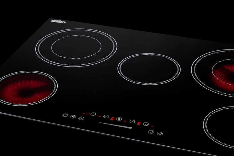 Summit | 30" Wide 208-240V 5-Burner Radiant Cooktop (CR5B30T7B)    - Toronto Brewing