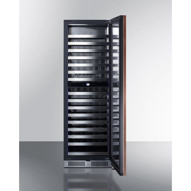 SUMMIT 24" Wide Dual Zone Wine Cellar (Panel Not Included) SDHWC98PNRLHD