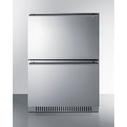 Summit | 24" Wide 2-Drawer All-Refrigerator, ADA Compliant, Stainless Interior (ADRD241CSS)    - Toronto Brewing