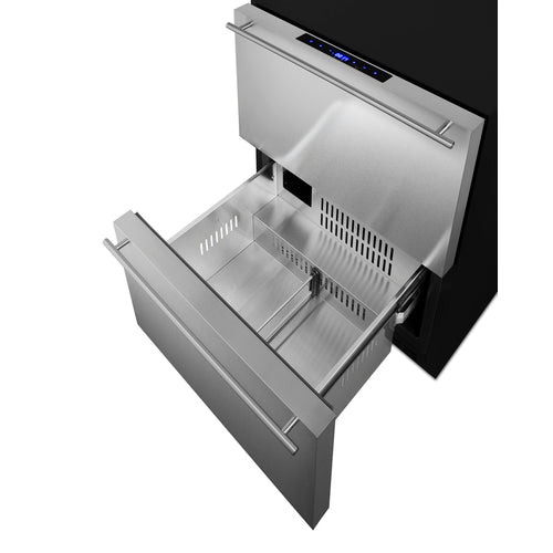 Summit | 24" Wide 2-Drawer Refrigerator-Freezer, ADA Compliant (ADRF244)    - Toronto Brewing