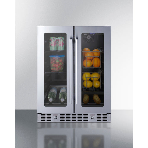 Summit | 24" Wide Built-In Dual Zone Produce Refrigerator, ADA Compliant (ALFD24WBVPANTRY)    - Toronto Brewing