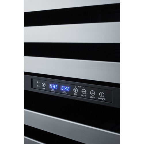 Summit | 24" Wide Combination Dual-Zone Wine Cellar and 2-Drawer Refrigerator-Freezer (SWCDRF24)    - Toronto Brewing