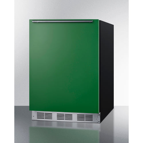 Summit | 24" Wide Refrigerator-Freezer (CT66BK2SS) Green Door/Black Cabinet (BRF631BKG)   - Toronto Brewing