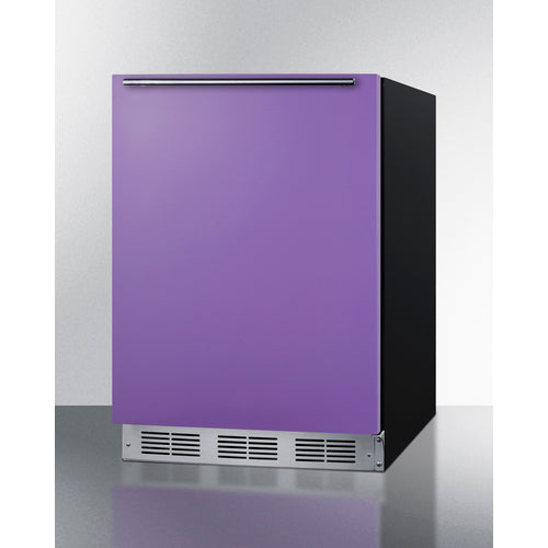 Summit | 24" Wide Refrigerator-Freezer (CT66BK2SS) Purple Door/Black Cabinet (BRFR631BKP)   - Toronto Brewing