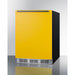 Summit | 24" Wide Refrigerator-Freezer (CT66BK2SS) Yellow Door/Black Cabinet (BRF631BKY)   - Toronto Brewing