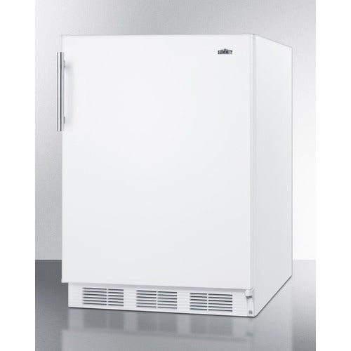 Summit | 24" Wide Refrigerator-Freezer (CT66BK2SS) White Door/White Cabinet (CT661W)   - Toronto Brewing