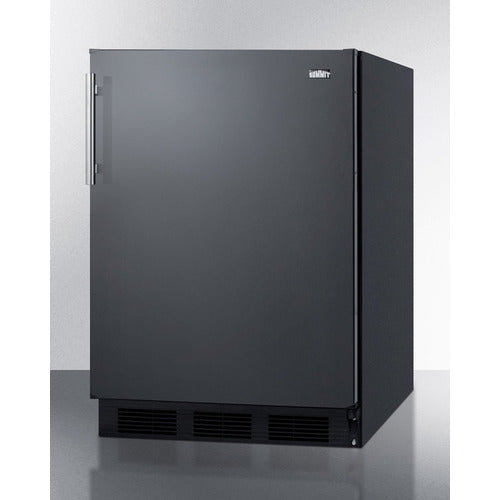 Summit | 24" Wide Refrigerator-Freezer (CT66BK2SS) Black Door/Black Cabinet (CT663BK)   - Toronto Brewing