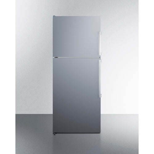 Summit | 28" Wide Top Mount Refrigerator-Freezer (FF1513SS) Left Hand Stainless Steel  - Toronto Brewing